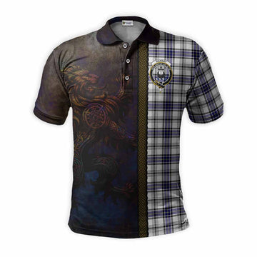Hannay Tartan Family Crest Polo Shirt Alba Gu Brath Be Brave Lion Ancient Style Kid - Tartan Vibes Clothing