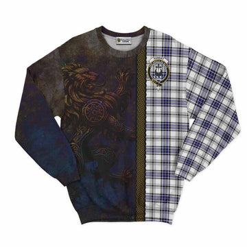 Hannay Tartan Family Crest Sweatshirt Alba Gu Brath Be Brave Lion Ancient Style Unisex - Tartan Vibes Clothing