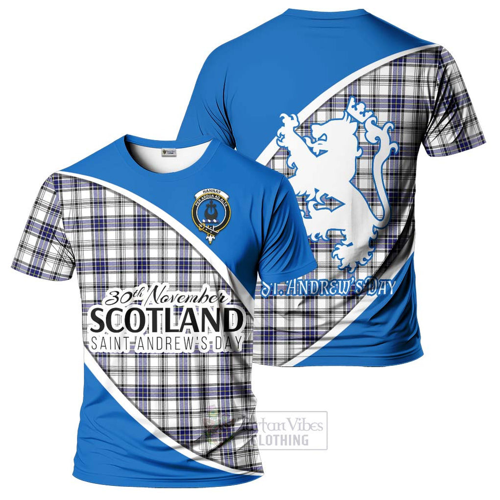 Tartan Vibes Clothing Hannay Family Crest Tartan T-Shirt Celebrate Saint Andrew's Day in Style