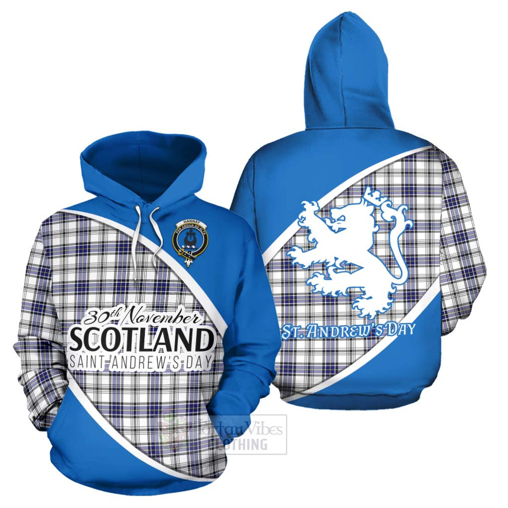 Tartan Vibes Clothing Hannay Family Crest Tartan Hoodie Celebrate Saint Andrew's Day in Style