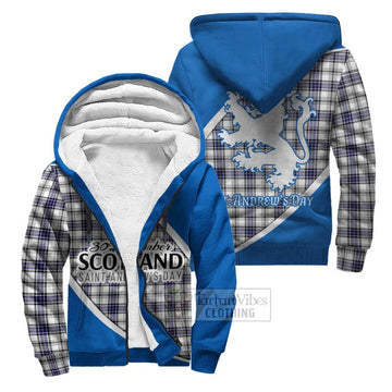 Hannay Family Crest Tartan Sherpa Hoodie Celebrate Saint Andrew's Day in Style