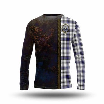 Hannay Tartan Family Crest Long Sleeve T-Shirt Alba Gu Brath Be Brave Lion Ancient Style Unisex - Tartan Vibes Clothing