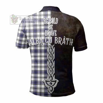 Hannay Tartan Family Crest Polo Shirt Alba Gu Brath Be Brave Lion Ancient Style - Tartan Vibes Clothing
