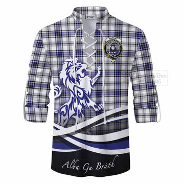 Hannay Tartan Ghillie Kilt Shirt with Alba Gu Brath Regal Lion Emblem