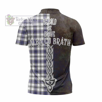 Hannay Tartan Family Crest Zipper Polo Shirt Alba Gu Brath Be Brave Lion Ancient Style - Tartan Vibes Clothing
