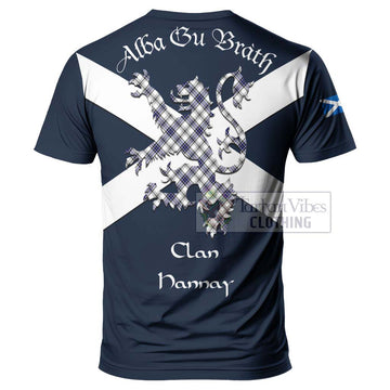 Hannay Tartan Lion Rampant T-Shirt Proudly Display Your Heritage with Alba Gu Brath and Clan Name