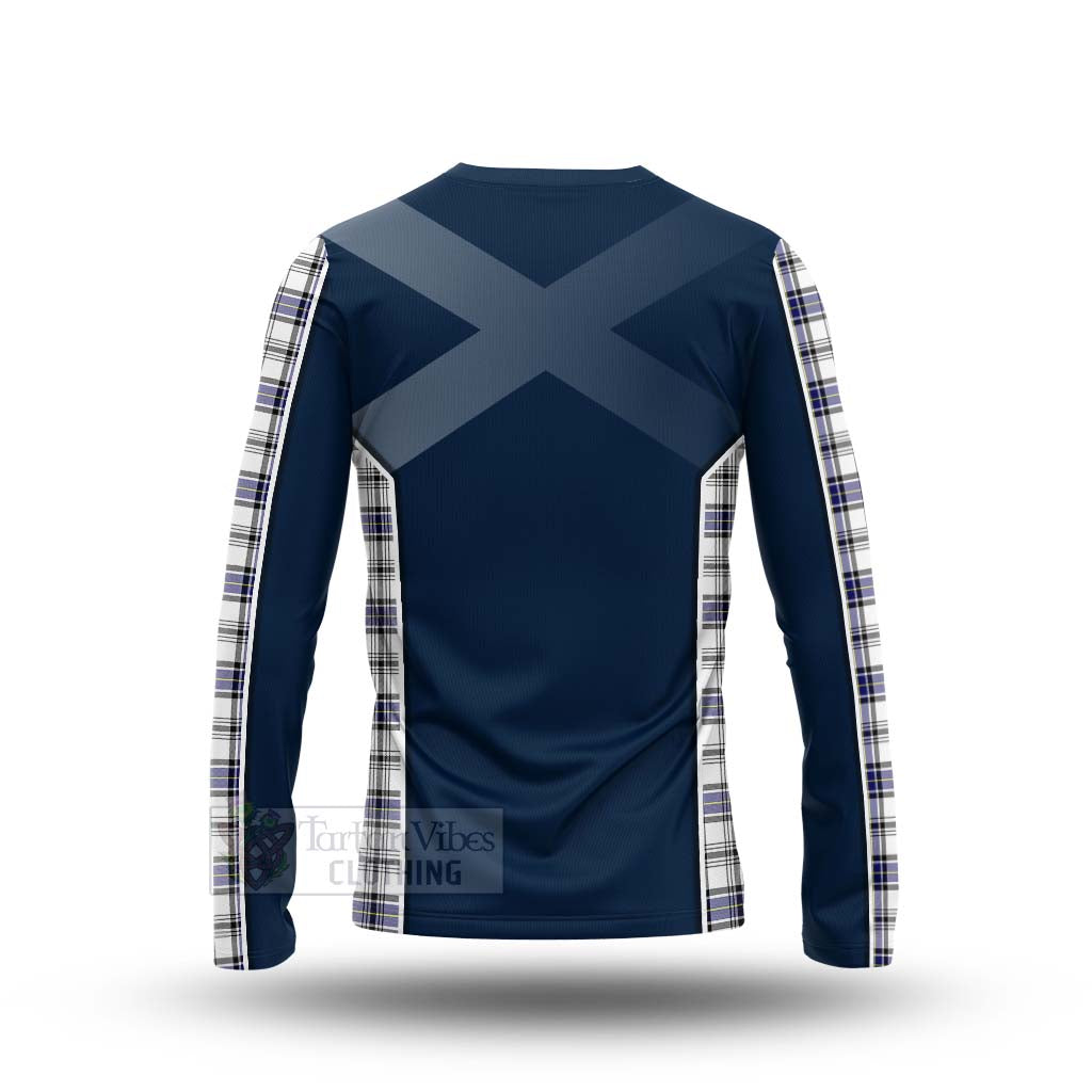 Tartan Vibes Clothing Hannay Tartan Long Sleeve T-Shirt with Family Crest and Scottish Thistle Vibes Sport Style