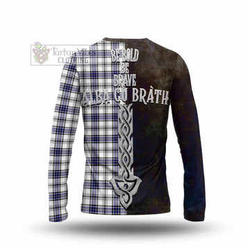 Hannay Tartan Family Crest Long Sleeve T-Shirt Alba Gu Brath Be Brave Lion Ancient Style - Tartan Vibes Clothing