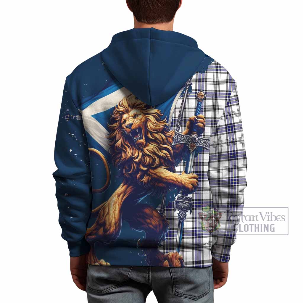 Hannay Tartan Family Crest Hoodie with Scottish Majestic Lion