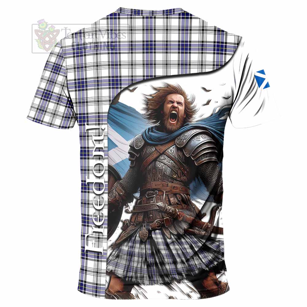 Hannay Crest Tartan T-Shirt Inspired by the Freedom of Scottish Warrior