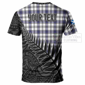 Hannay Crest Tartan T-Shirt with New Zealand Silver Fern Half Style