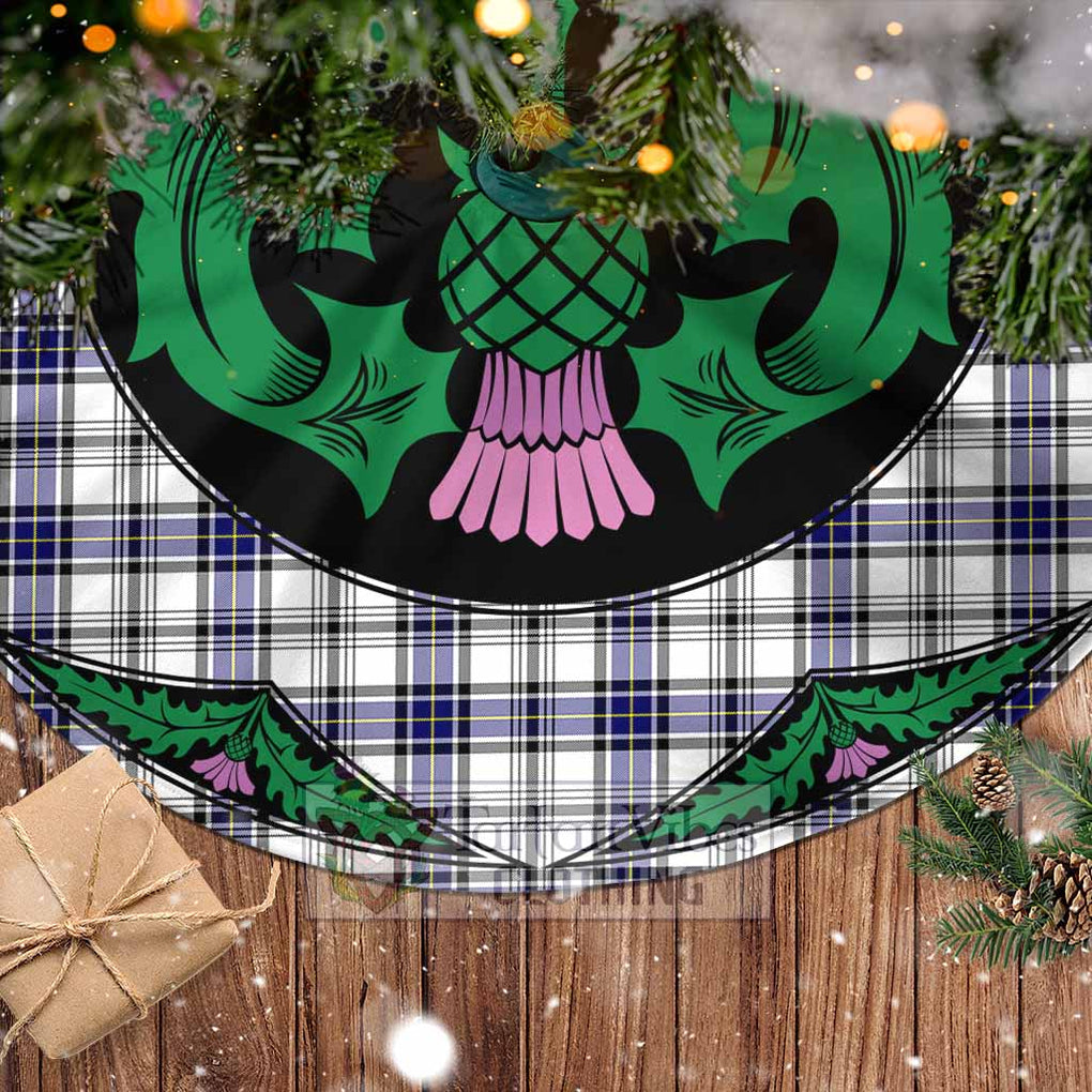 Tartan Vibes Clothing Hannay Tartan Christmas Tree Skirt Scottish Thistle Style