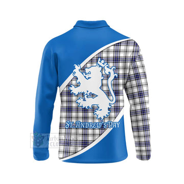 Hannay Family Crest Tartan Long Sleeve Polo Shirt Celebrate Saint Andrew's Day in Style