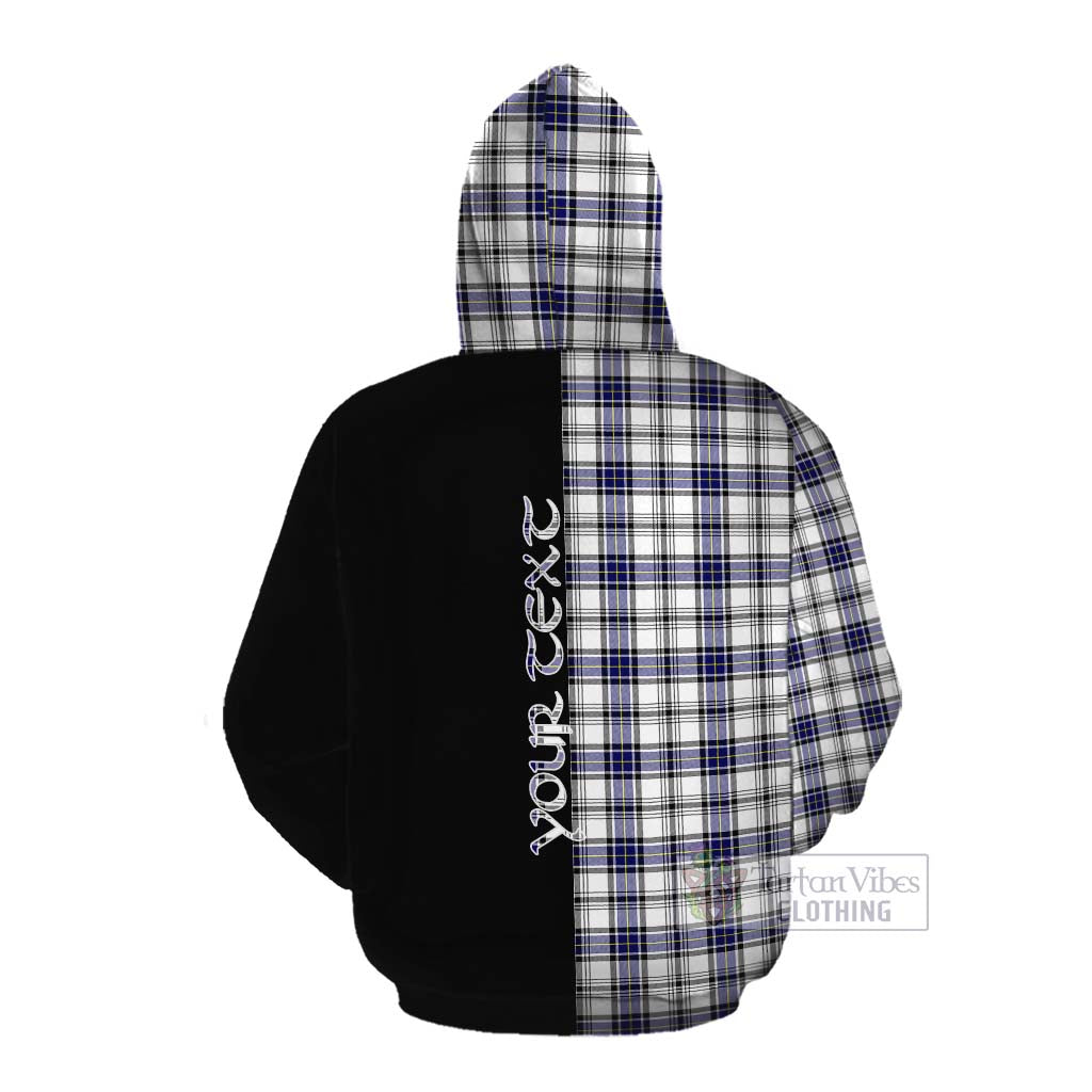 Tartan Vibes Clothing Hannay Tartan Cotton Hoodie with Family Crest and Half Of Me Style