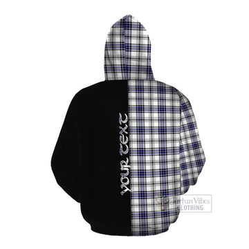 Hannay Tartan Cotton Hoodie with Family Crest and Half Of Me Style