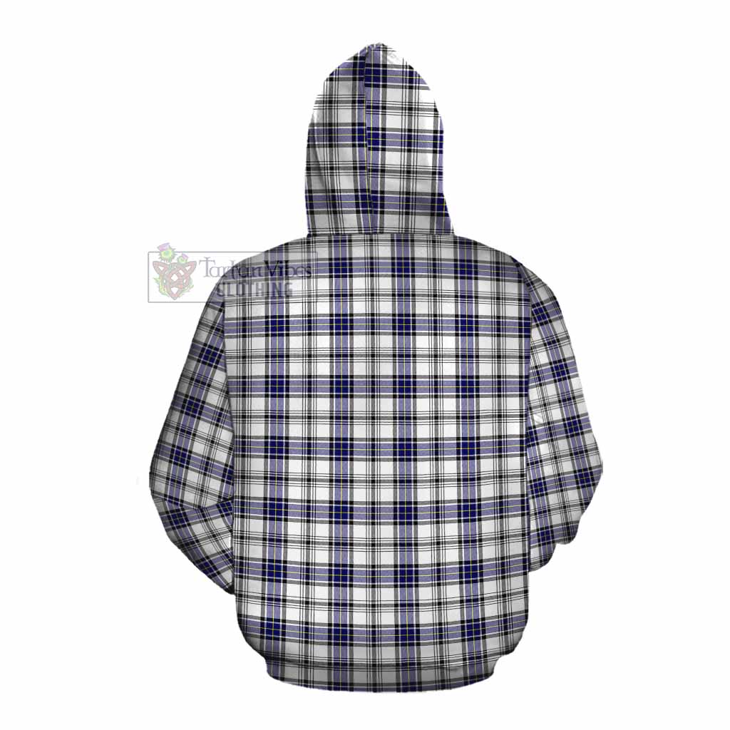 Tartan Vibes Clothing Hannay Tartan Cotton Hoodie with Family Crest DNA In Me Style