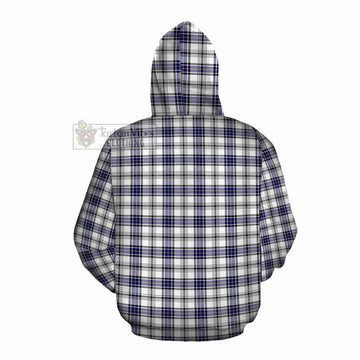 Hannay Tartan Cotton Hoodie with Family Crest DNA In Me Style