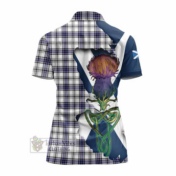 Hannay Tartan Family Crest Women's Polo Shirt Scottish Thistle Celtic Inspired - Tartan Vibes Clothing