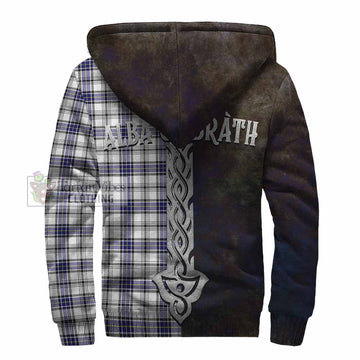 Hannay Tartan Family Crest Sherpa Hoodie Alba Gu Brath Be Brave Lion Ancient Style - Tartan Vibes Clothing