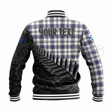 Hannay Crest Tartan Baseball Jacket with New Zealand Silver Fern Half Style