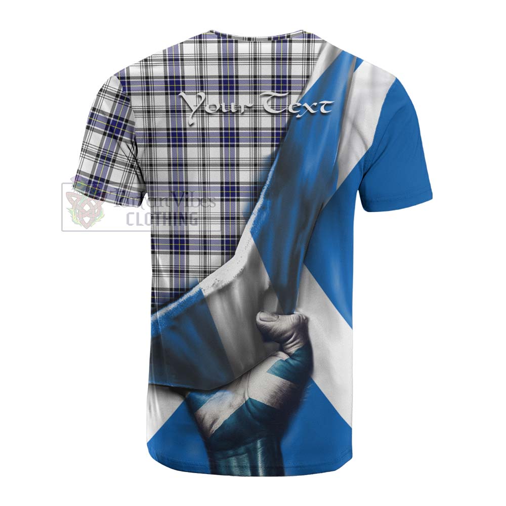 Tartan Vibes Clothing Hannay Tartan Cotton T-shirt with Family Crest Scotland Patriotic Style