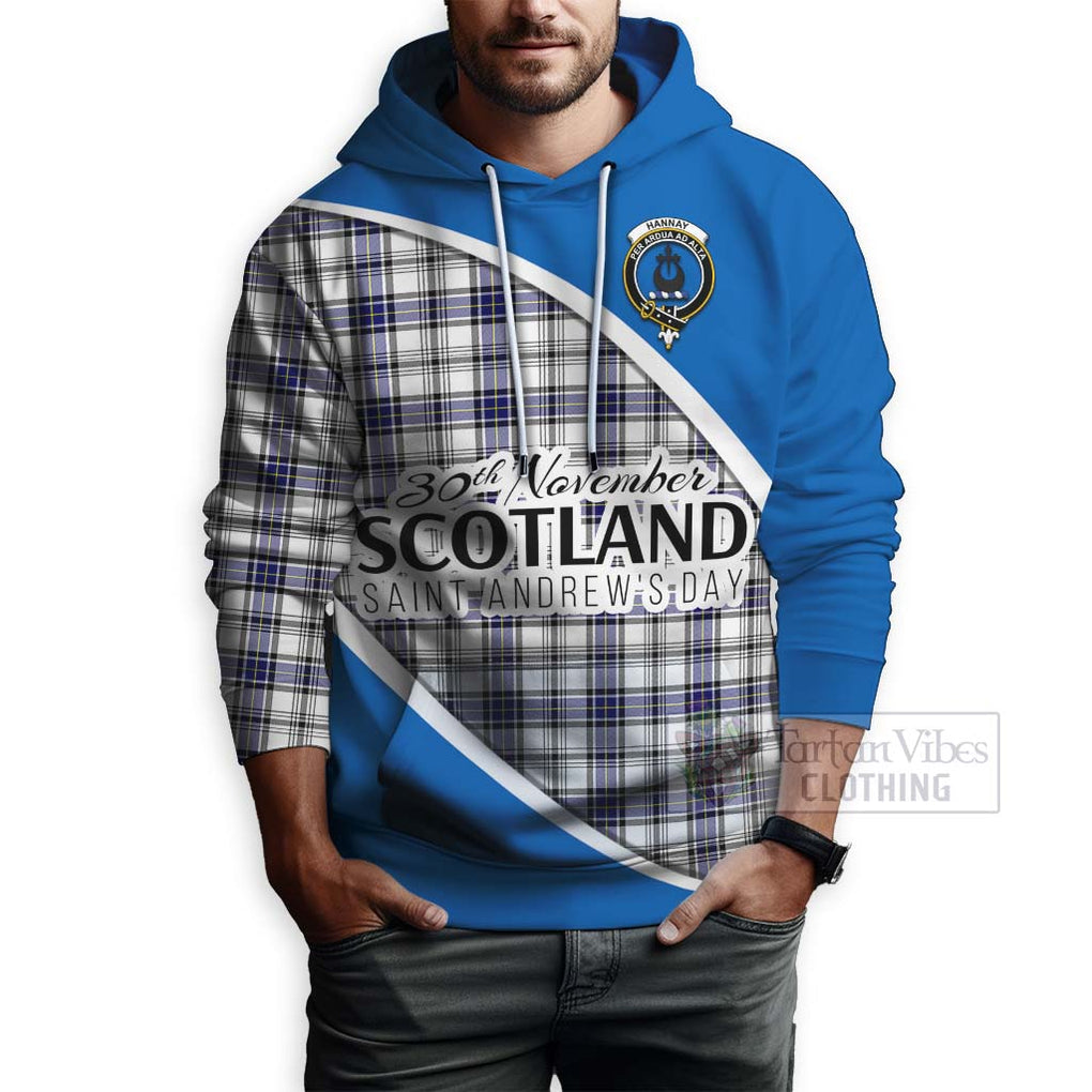 Tartan Vibes Clothing Hannay Family Crest Tartan Hoodie Celebrate Saint Andrew's Day in Style