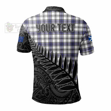 Hannay Crest Tartan Polo Shirt with New Zealand Silver Fern Half Style