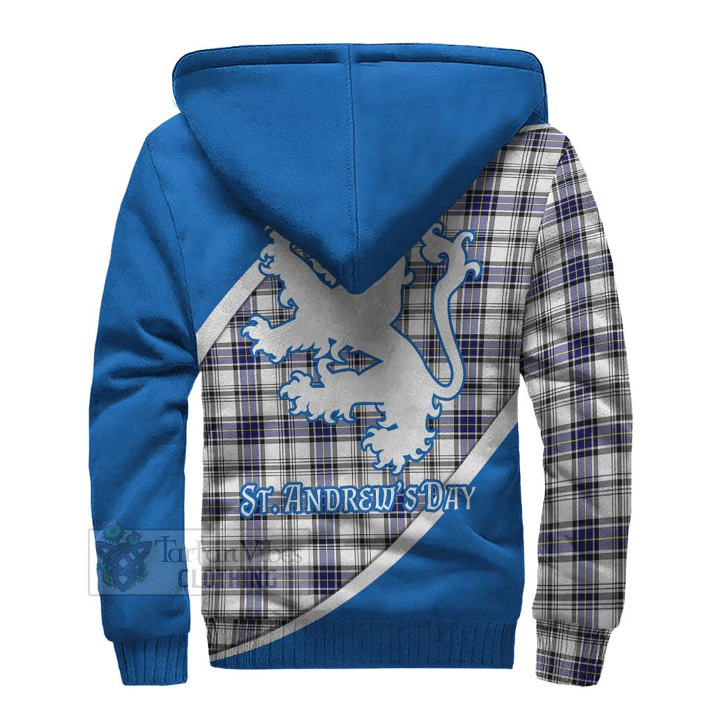 Tartan Vibes Clothing Hannay Family Crest Tartan Sherpa Hoodie Celebrate Saint Andrew's Day in Style