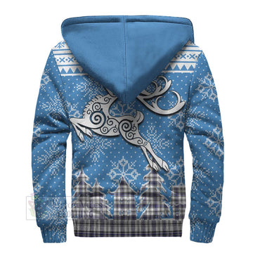 Hannay Clan Christmas Sherpa Hoodie Celtic Reindeer Style