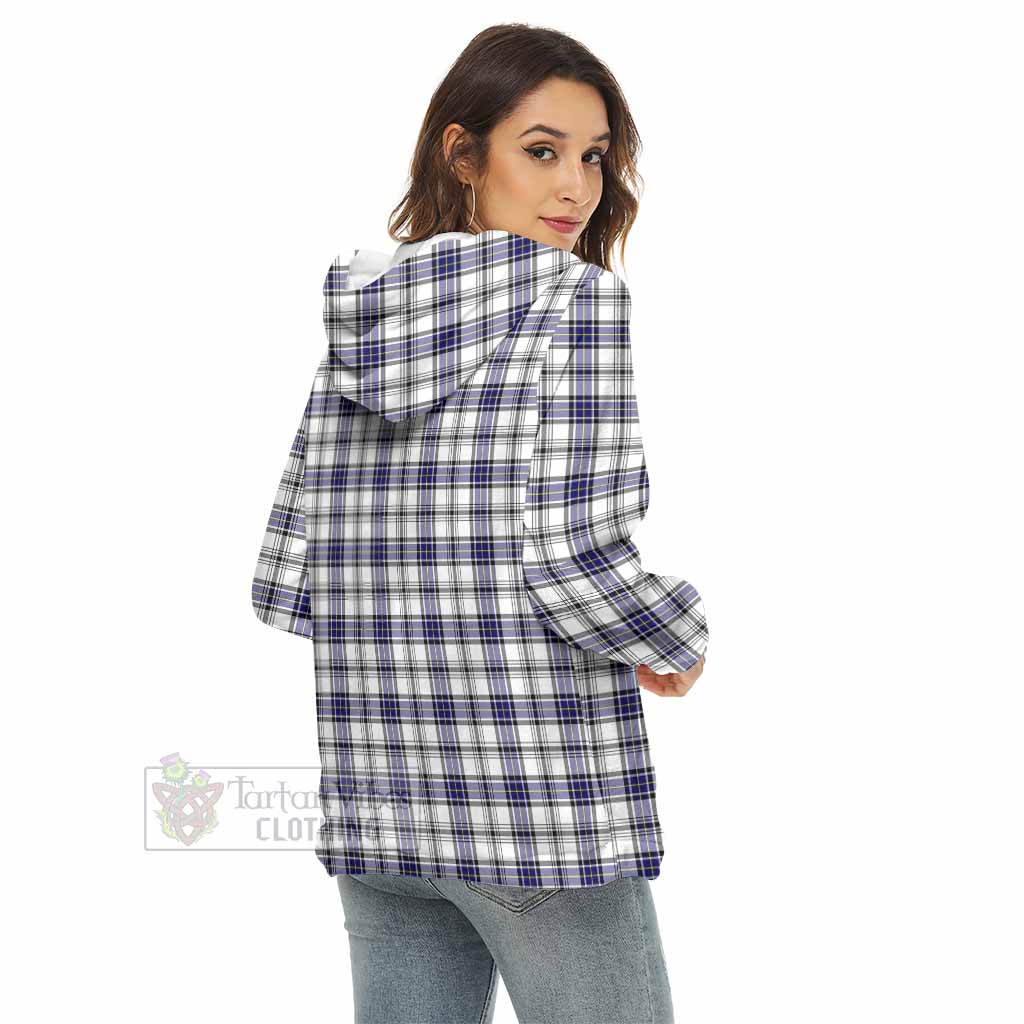 Hannay Tartan Women's Borg Fleece Hoodie with Half Zip - Tartan Vibes Clothing