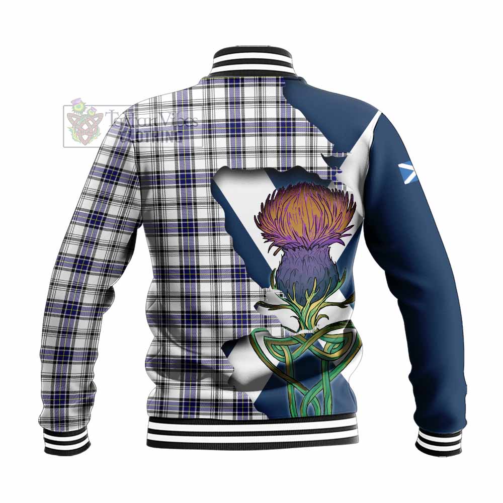 Hannay Tartan Family Crest Baseball Jacket Scottish Thistle Celtic Inspired - Tartan Vibes Clothing