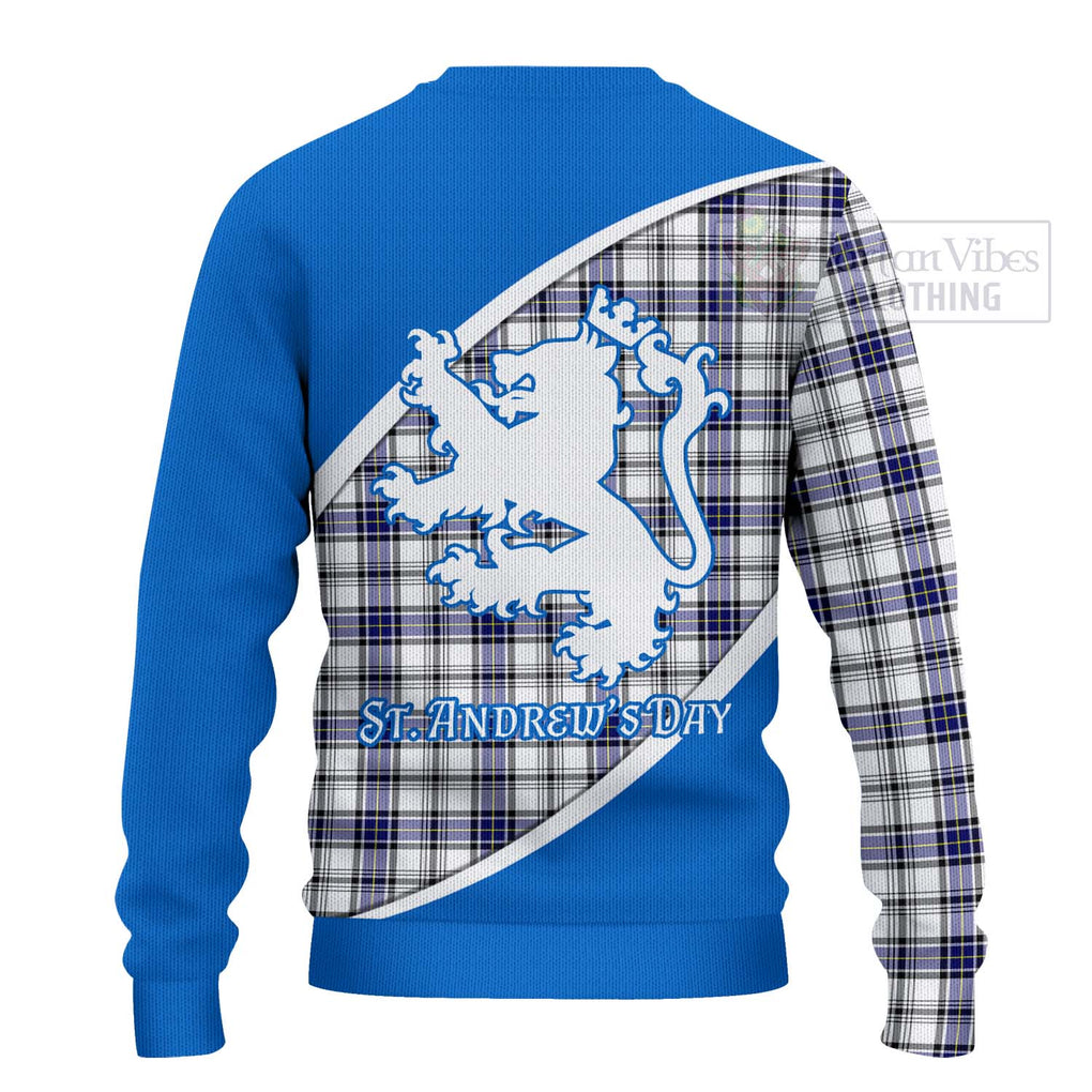 Tartan Vibes Clothing Hannay Family Crest Tartan Knitted Sweater Celebrate Saint Andrew's Day in Style