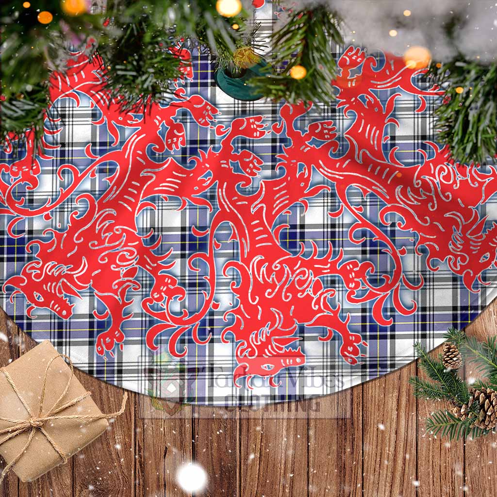 Tartan Vibes Clothing Hannay Tartan Christmas Tree Skirt Lion Rampant Style