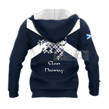 Hannay Tartan Lion Rampant Knitted Hoodie Proudly Display Your Heritage with Alba Gu Brath and Clan Name