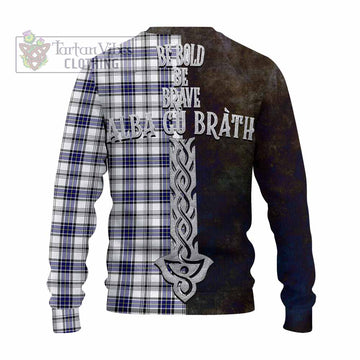 Hannay Tartan Family Crest Knitted Sweater Alba Gu Brath Be Brave Lion Ancient Style - Tartan Vibes Clothing
