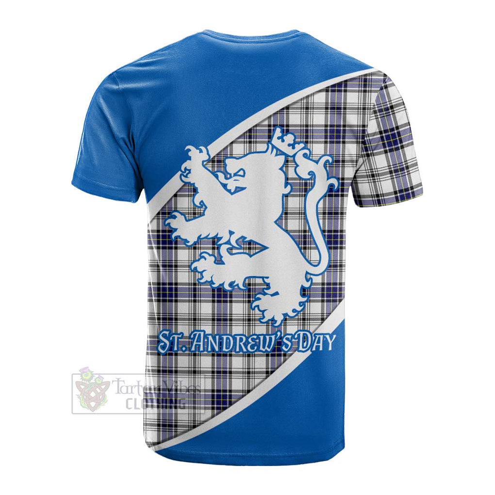 Tartan Vibes Clothing Hannay Family Crest Tartan Cotton T-shirt Celebrate Saint Andrew's Day in Style