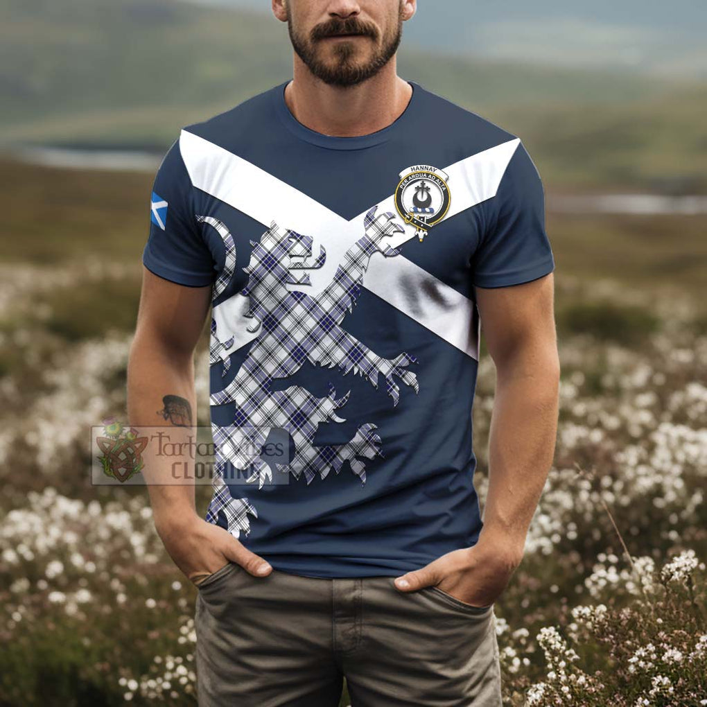 Tartan Vibes Clothing Hannay Tartan Lion Rampant T-Shirt – Proudly Display Your Heritage with Alba Gu Brath and Clan Name