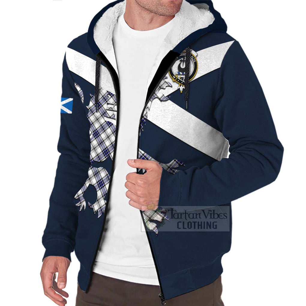 Tartan Vibes Clothing Hannay Tartan Lion Rampant Sherpa Hoodie – Proudly Display Your Heritage with Alba Gu Brath and Clan Name