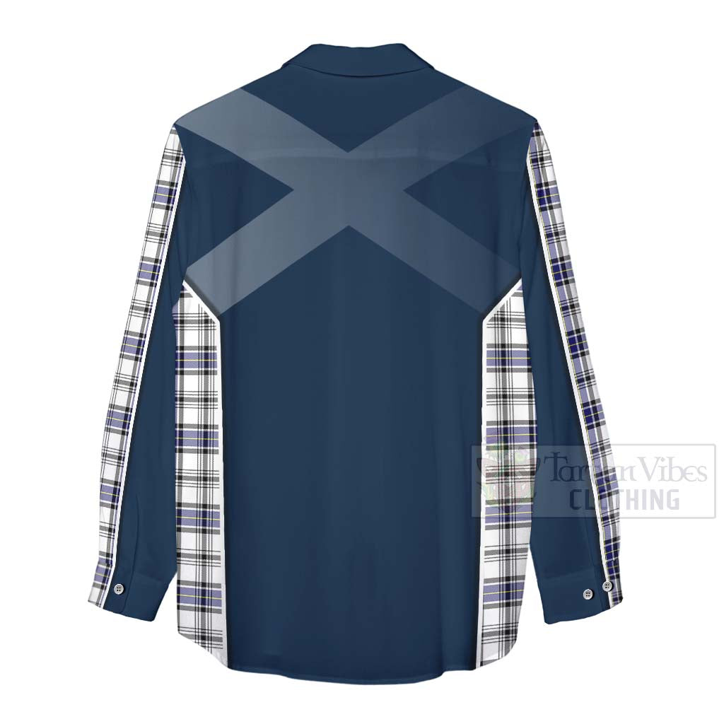 Tartan Vibes Clothing Hannay Tartan Women's Casual Shirt with Family Crest and Scottish Thistle Vibes Sport Style