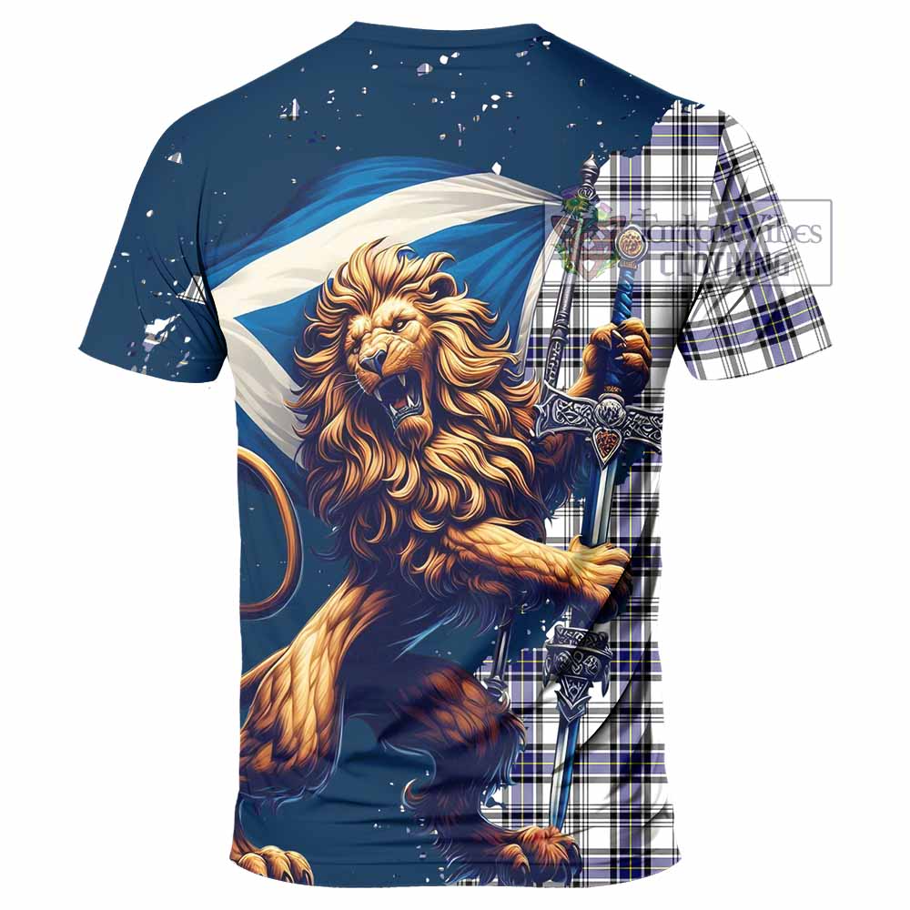 Tartan Vibes Clothing Hannay Tartan Family Crest T-Shirt with Scottish Majestic Lion