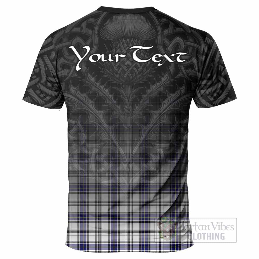 Tartan Vibes Clothing Hannay Tartan T-Shirt with Family Crest Celtic Thistle Vibes