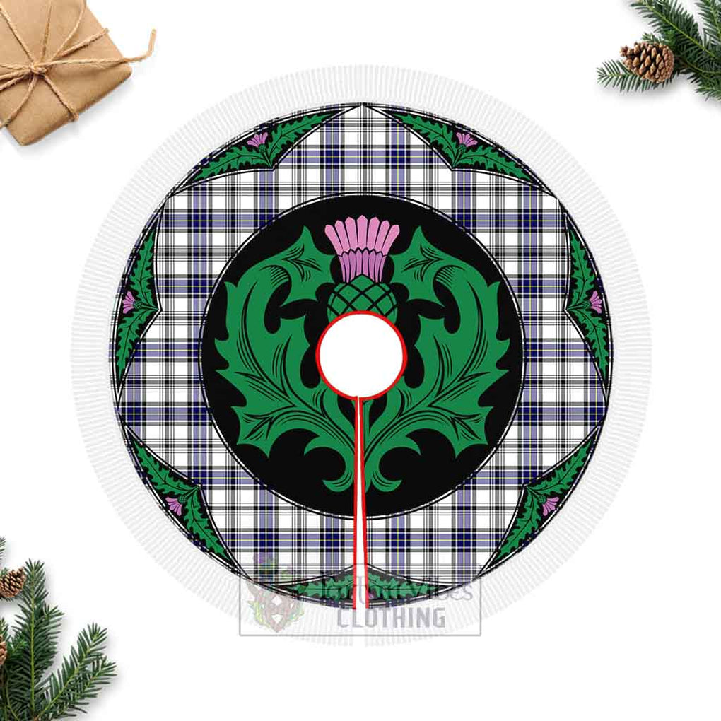 Tartan Vibes Clothing Hannay Tartan Christmas Tree Skirt Scottish Thistle Style