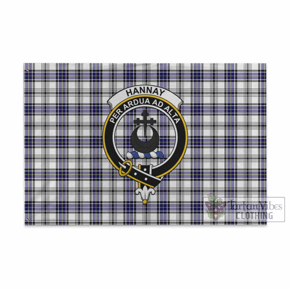 Hannay Tartan House Flag with Family Crest - Tartan Vibes Clothing