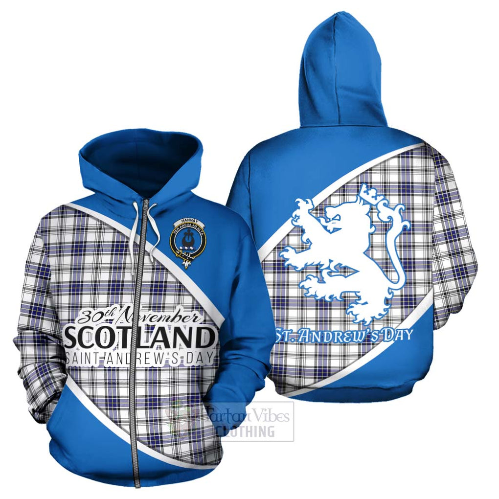 Tartan Vibes Clothing Hannay Family Crest Tartan Hoodie Celebrate Saint Andrew's Day in Style