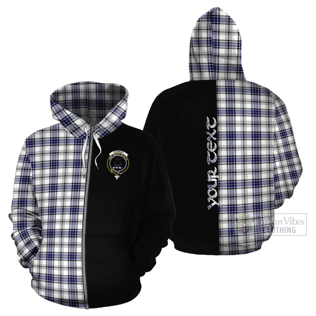 Tartan Vibes Clothing Hannay Tartan Cotton Hoodie with Family Crest and Half Of Me Style