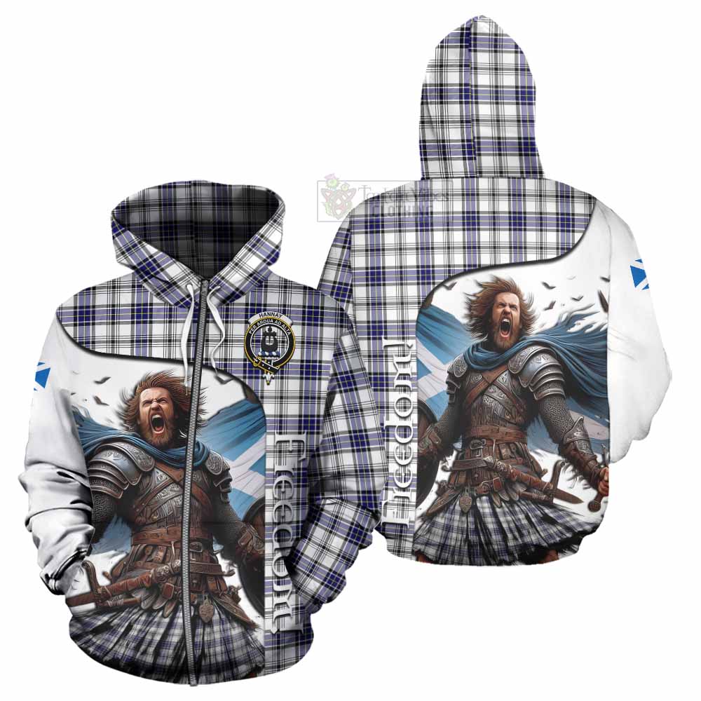 Tartan Vibes Clothing Hannay Crest Tartan Hoodie Inspired by the Freedom of Scottish Warrior