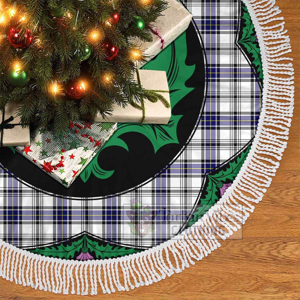 Tartan Vibes Clothing Hannay Tartan Christmas Tree Skirt Scottish Thistle Style