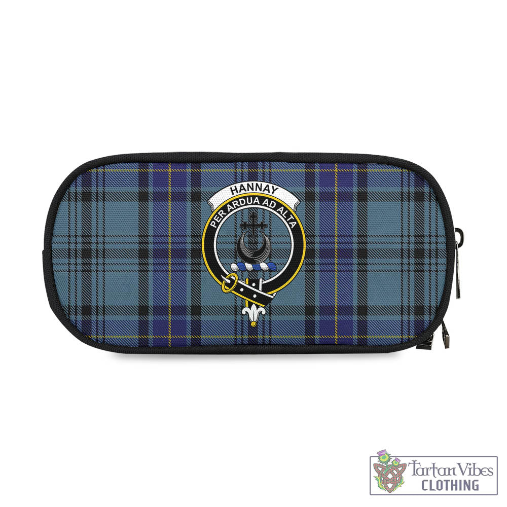 Tartan Vibes Clothing Hannay Blue Tartan Pen and Pencil Case with Family Crest