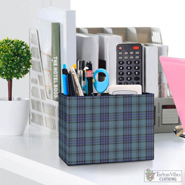 Hannay Blue Tartan Pen Holder