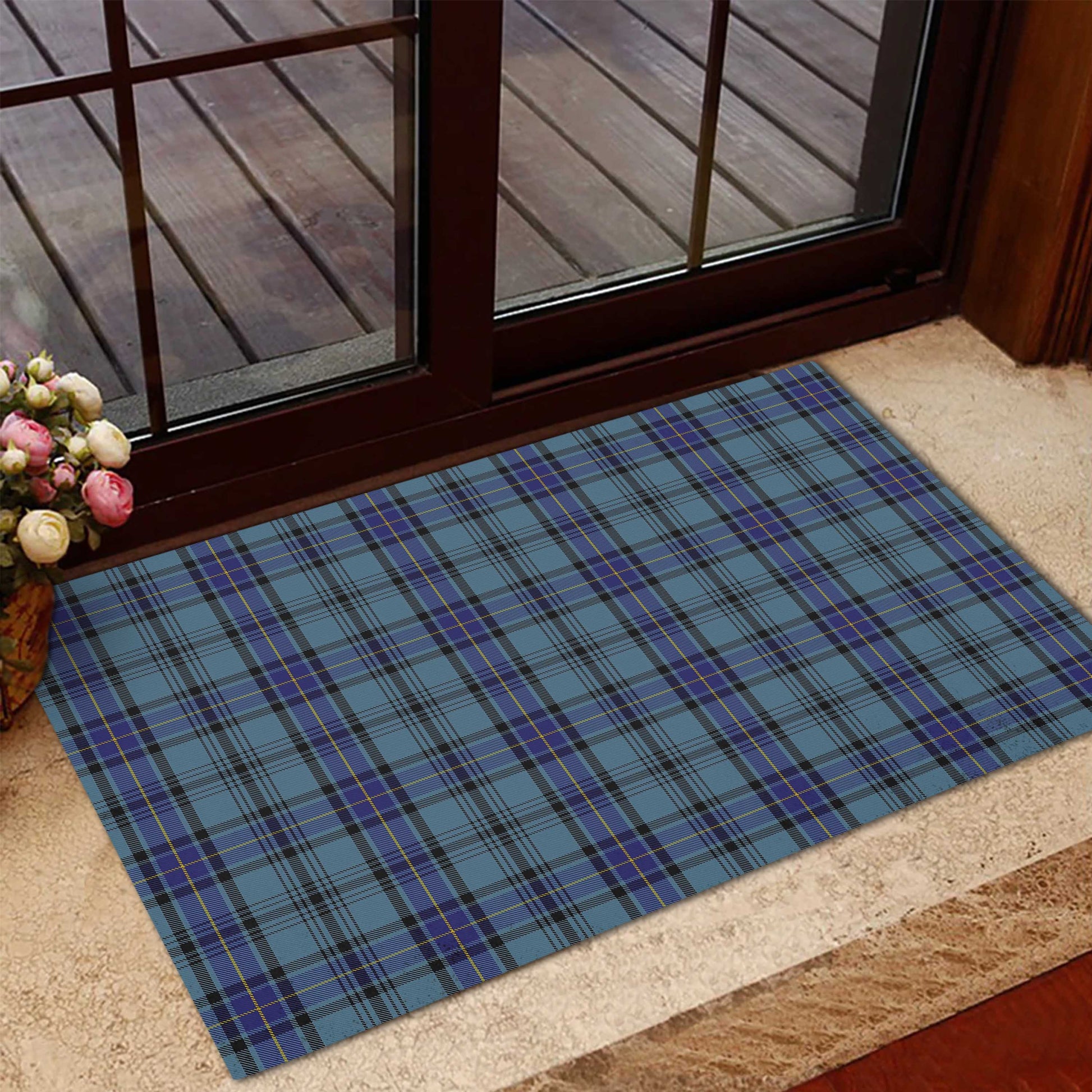 Hannay Blue Tartan Door Mat - Tartanvibesclothing